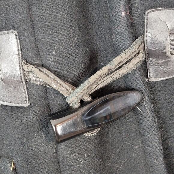 VINTAGE Marvin Richards New York Black Wool Cashmere Fox Fur Coat, Sz 4 - Picture 3 of 11